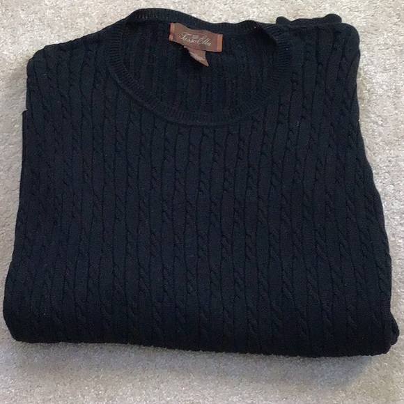 Tasso Elba black 100% cotton Sweater - Picture 2 of 10